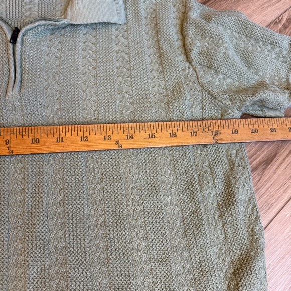 Hudson And Barrow HB Knitwear Men’s XL Green Sweater Polo Short Sleeve Soft - Picture 5 of 6